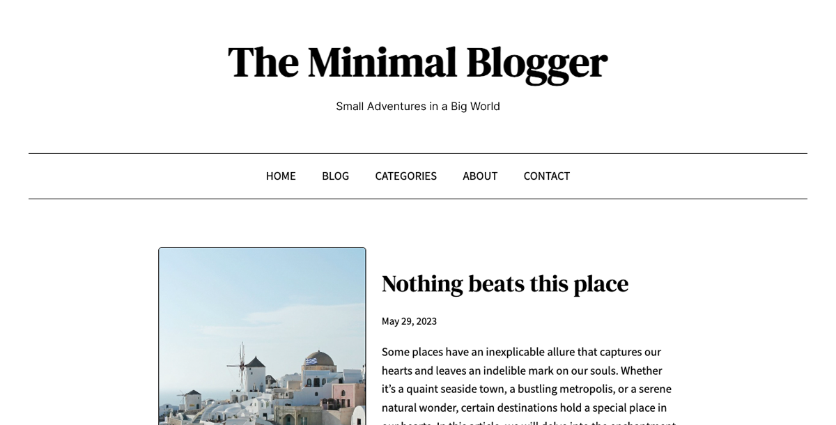 The Minimal Blogger